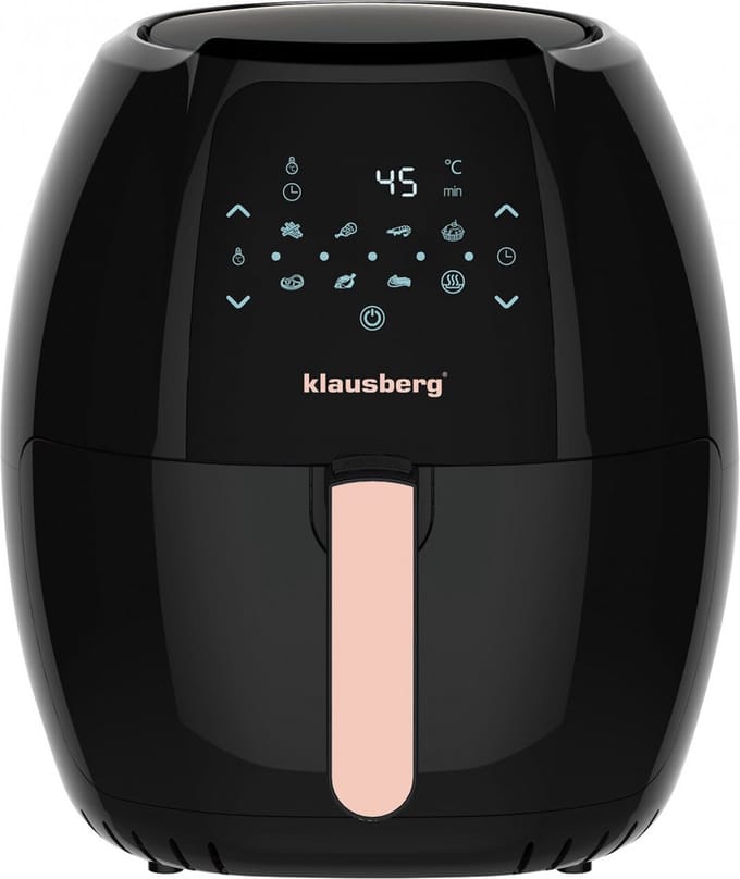 Klausberg 7572 - Airfryer - Zwart - 1800 Watt - 7,7 liter !!