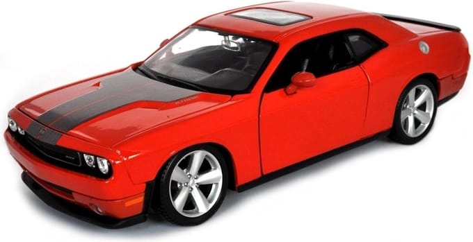 Maisto Dodge Challenger - Modelauto - Schaal 1:24 - Oranje/Zwart
