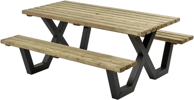 Talen picknicktafel - Metalen frame - 230×160 cm