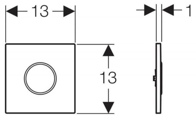 Geberit Sigma10 Elektronische Urinoirspoeler 116.025.Sn.1