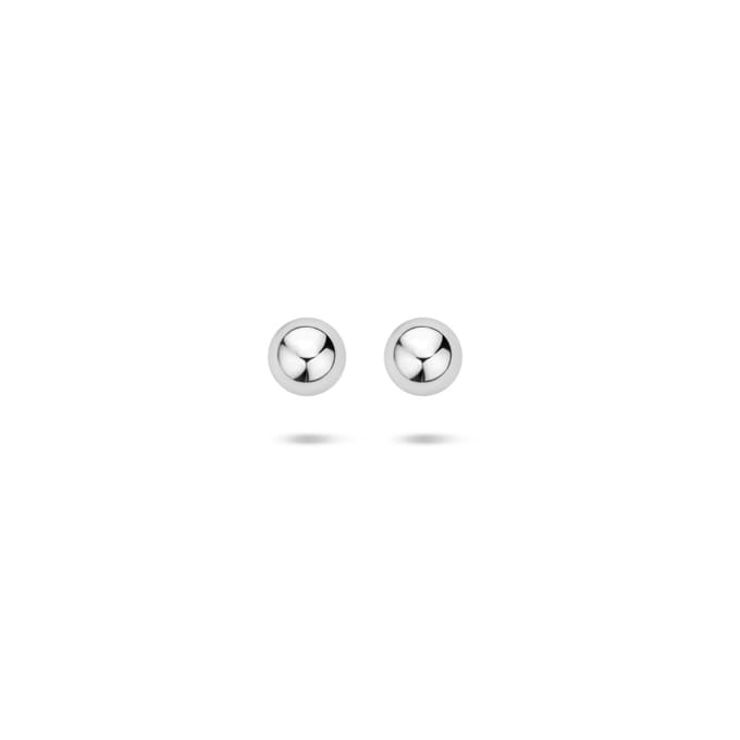 Glams oorknoppen bol - 4 mm - Zilver