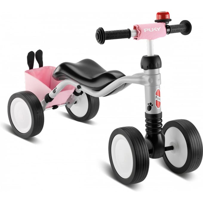 PUKY WUTSCH LOOPFIETS VOOR KINDEREN VANAF 1,5 JAAR IN ZILVER EN ROZE