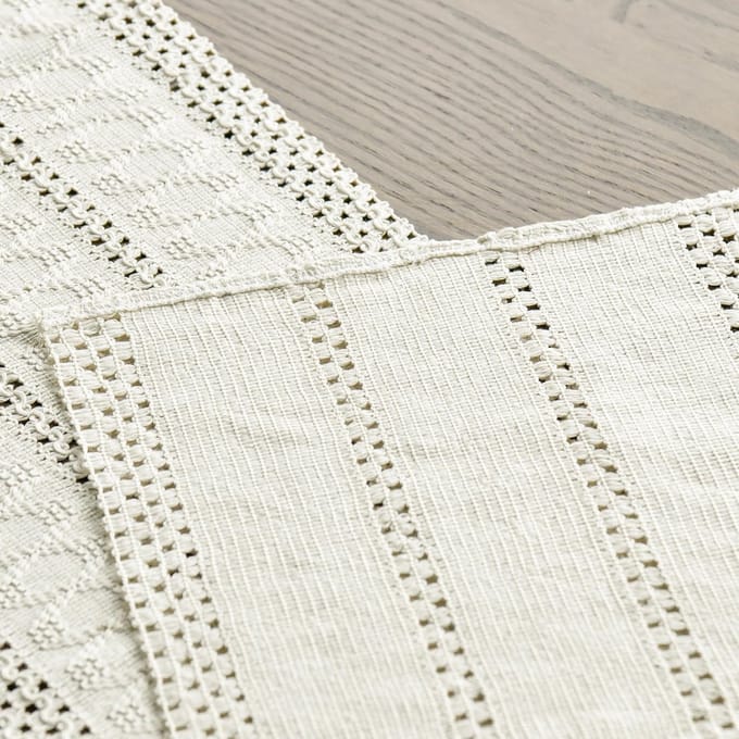Dailygoods - Beige Rustieke Tafelloper 30x143 cm voor Eettafel Decoratie