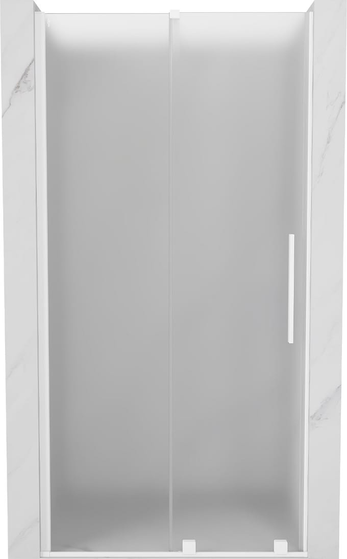 Mexen Velar schuifbare douchedeur 90 , matglas, wit - 871-090-000-31-20