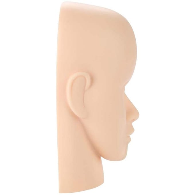 Zacht Rubber Wimpertransplantatie Make-up Massage Oefening Training Nep Hoofd Vorm Mannequin zwart
