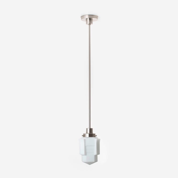 Hanglamp Apollo Mat 20's Matnikkel - Art Deco Trade