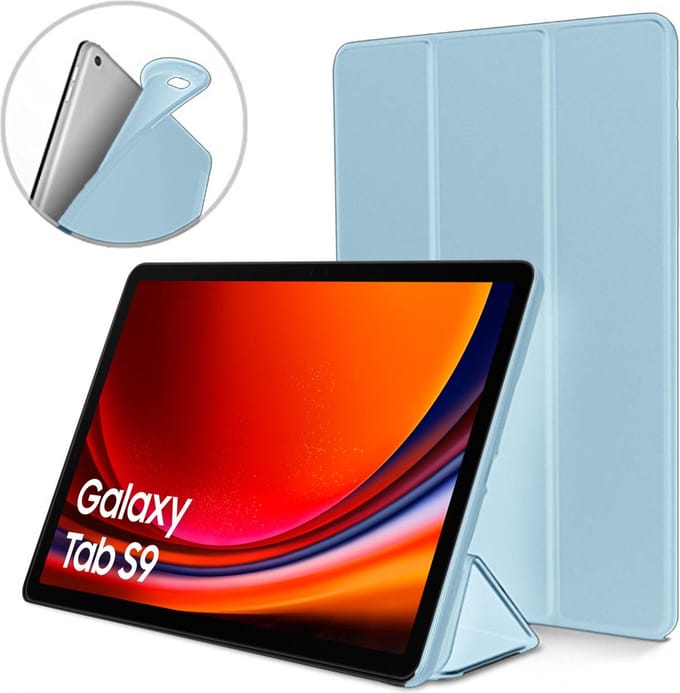 Geschikt voor Samsung Galaxy Tab S9 Plus Hoesje – Shock Proof Case – Cover Licht Blauw