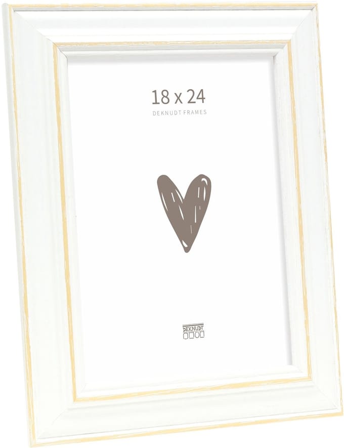 Deknudt Frames fotolijst S221H1 - wit met naturel accent - 18x24 cm