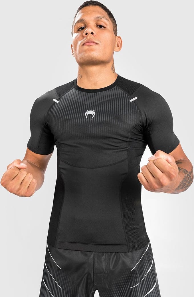 Venum Biomecha Rashguard S/S Zwart Grijs - S