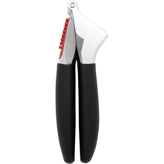 OXO - Knoflookpers - Zilver/Zwart - Extra groot reservoir