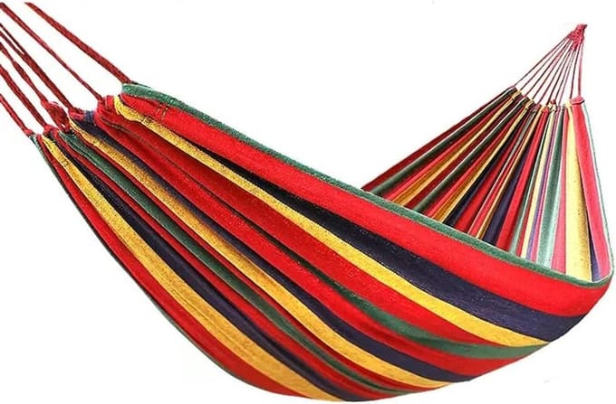 Draagbare Hangmat - Outdoor Stoel - Ontspanning Buiten - Anti-Rollover Ontwerp - 200x150cm - Rood