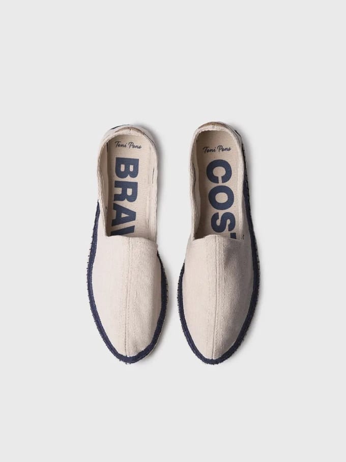 Herenespadrille van geborduurd canvas | TREUMAL