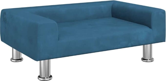 Hondenmand 70x45x26,5 cm fluweel blauw