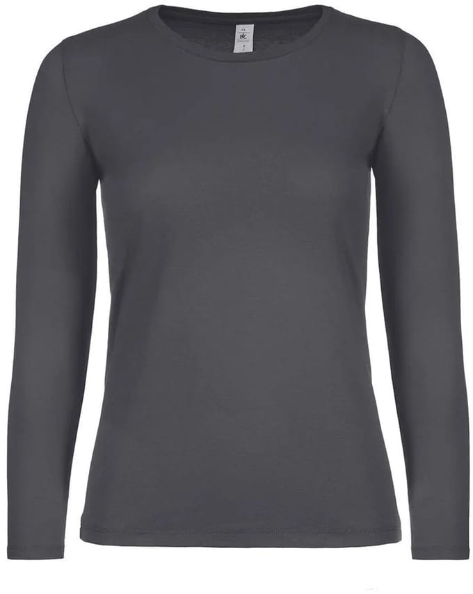 Dames-T-shirt met lange mouwen B&C E150