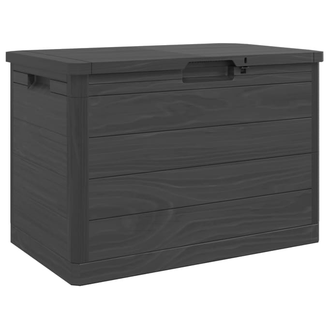 vidaXL - Kussenbox - 77,5x44,5x53 - cm - polypropeen - antracietkleurig