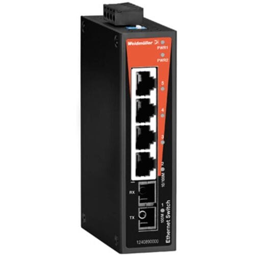 Weidmüller IE-SW-BL05-4TX-1SC Industrial Ethernet Switch 10 / 100 MBit/s PoE-functie