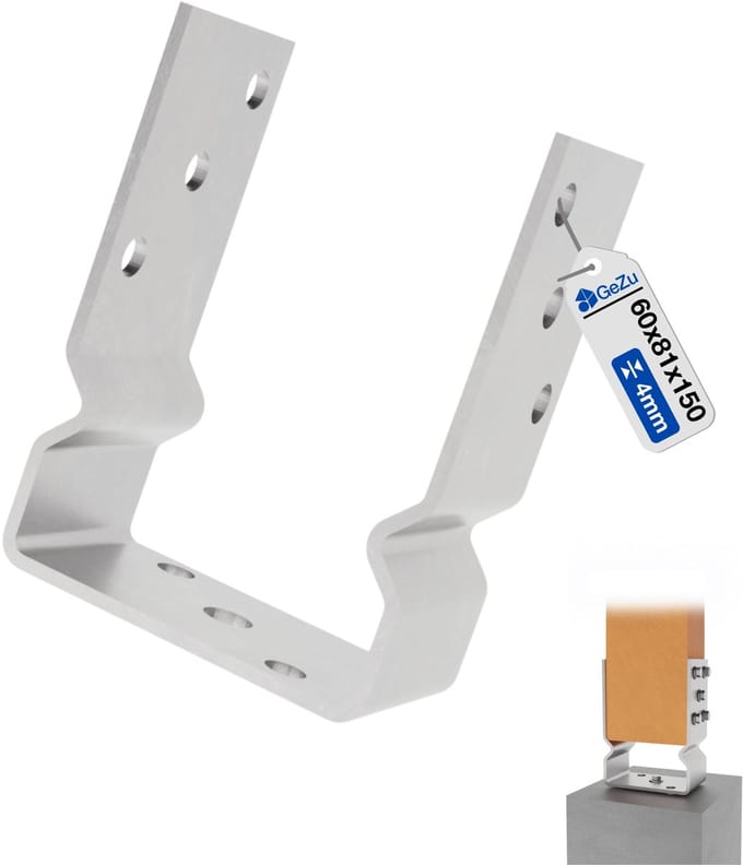 GeZu Impex U Post-Anker 81 x 150 mm Thermisch Verzinkt