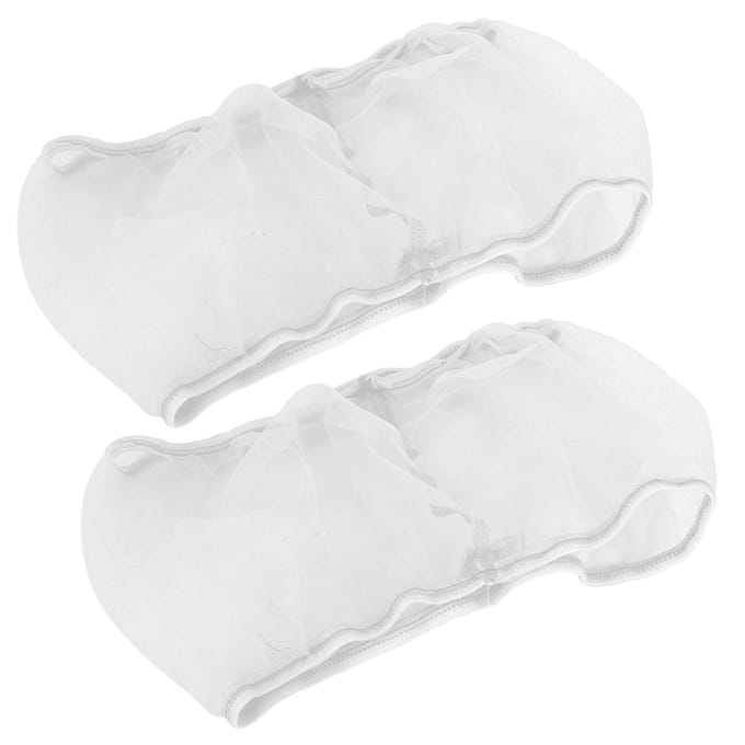 Lot de 2 housses de protection pour cage à oiseaux, en maille polyester, récupérateur de graines, universelles, pour perroquets Small blanc
