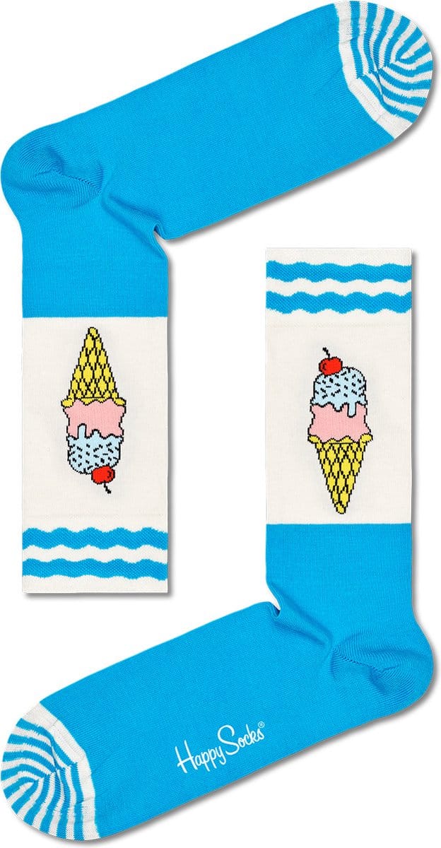 Happy Socks Sokken Met Print Ice Cream Blauw - Maat 36-40