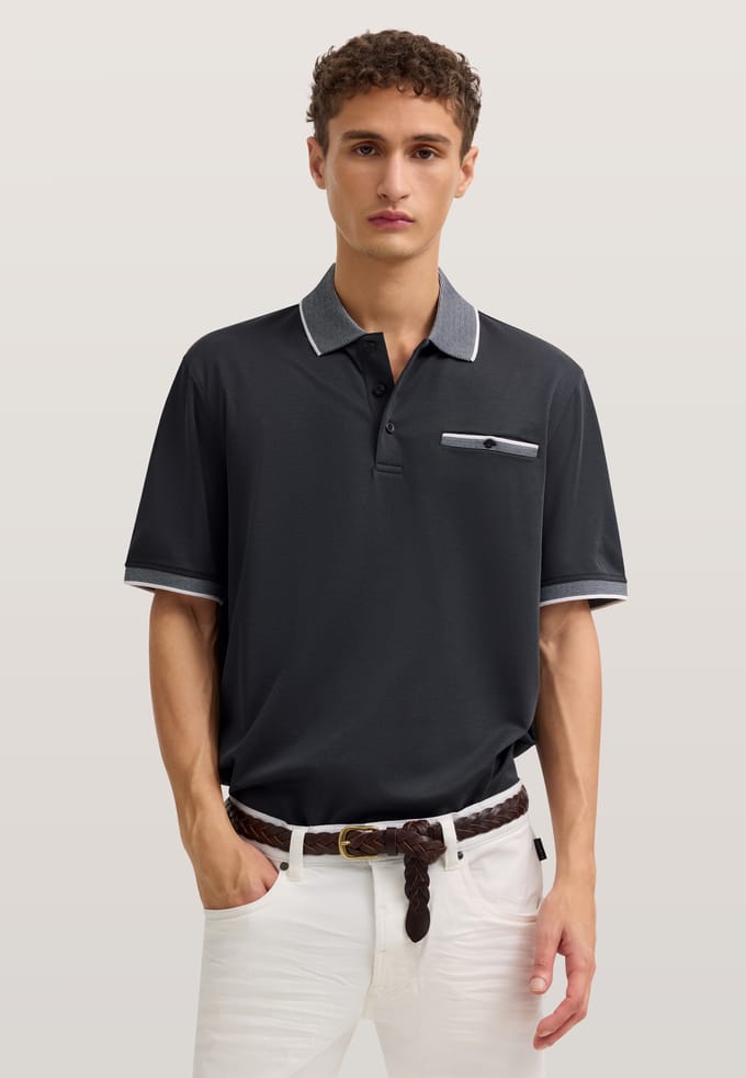 Bugatti Herren Polo shirt Modern Fit met borstzak