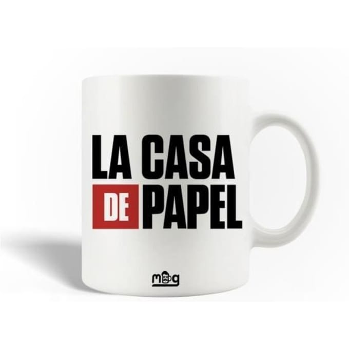 Mug en céramique - La Casa De Papel - Logo - 30cl - Compatible lave-vaisselle - Blanc