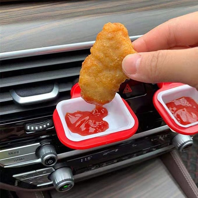 Multifunctionele lade Beste geschenken Frietjeshouder Auto Sausrek Frietjesrek Auto-accessoires Kruidendoos