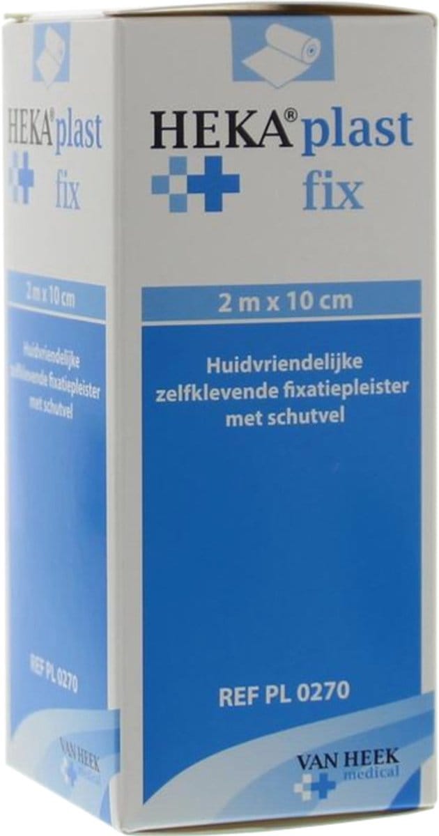 Hekaplast Fix pleister 2m x 10 cm met schutvel (1 rol)