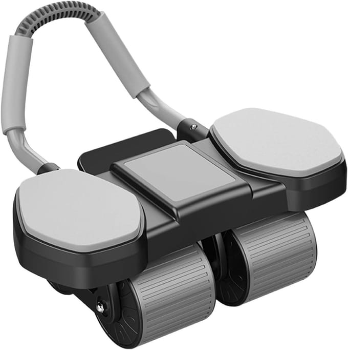 Buikspierwiel - Ab roller - Indoor core training - Zelfterugkerend systeem - 45x40x24 cm - Zwart