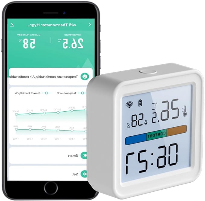 Wifi Thermometer en Hygrometer: Slimme Temperatuur- en Vochtigheidsmeter met App en Alexa