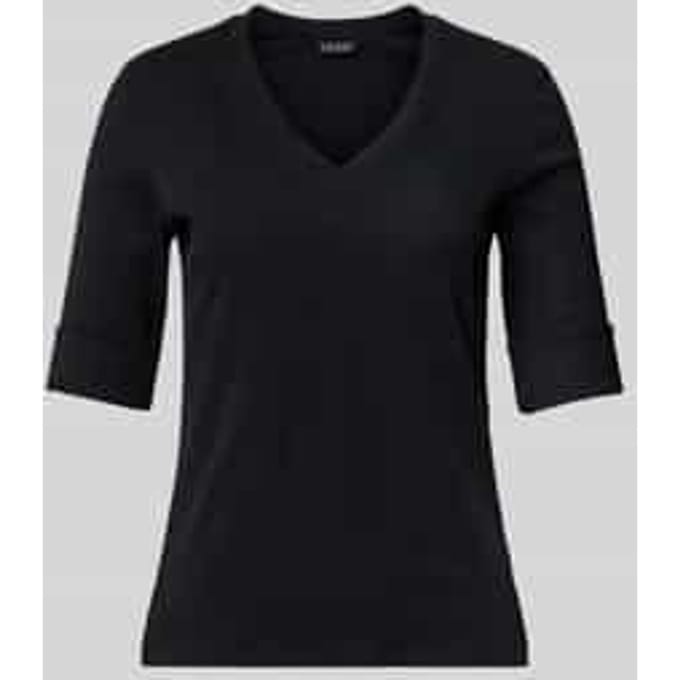 Slim fit T-shirt van katoenmix Model 'JUDY'