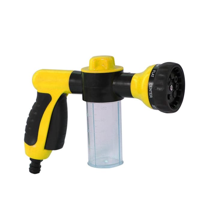 Schuimsproeier Tuinslang Schuimmondstuk Zeepdispenser Pistool geel