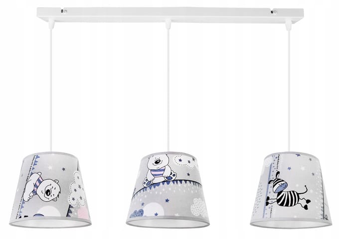 Light-Home Ladybird – Hanglamp Kinderen – 3-lichts – Verstelbare hoogte – Dierenprint – E27