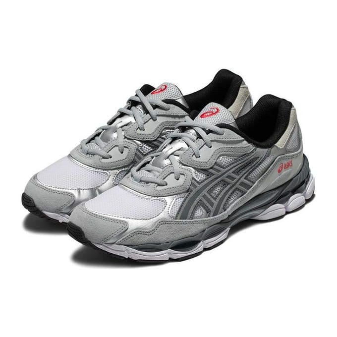ASICS Gel NYC Wit Staalgrijs Unisex Sneakers 1201A789-102 42.5 gray