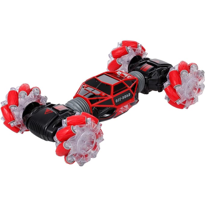 RC Stunt Auto 4WD Horloge Gebaar Sensor Controle Vervormbare Elektrische Auto All-Terrain Transformeerbare Auto rood