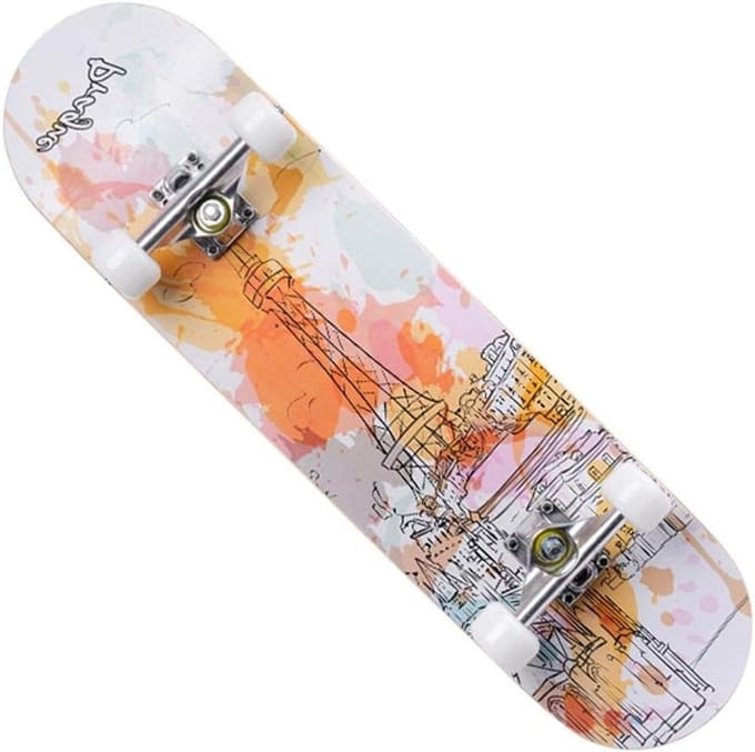 Cruiser Skateboard - Compleet Skateboard - Buitensporten - Dubbel Gebogen Dek - 31.5 inch - Kleur #2