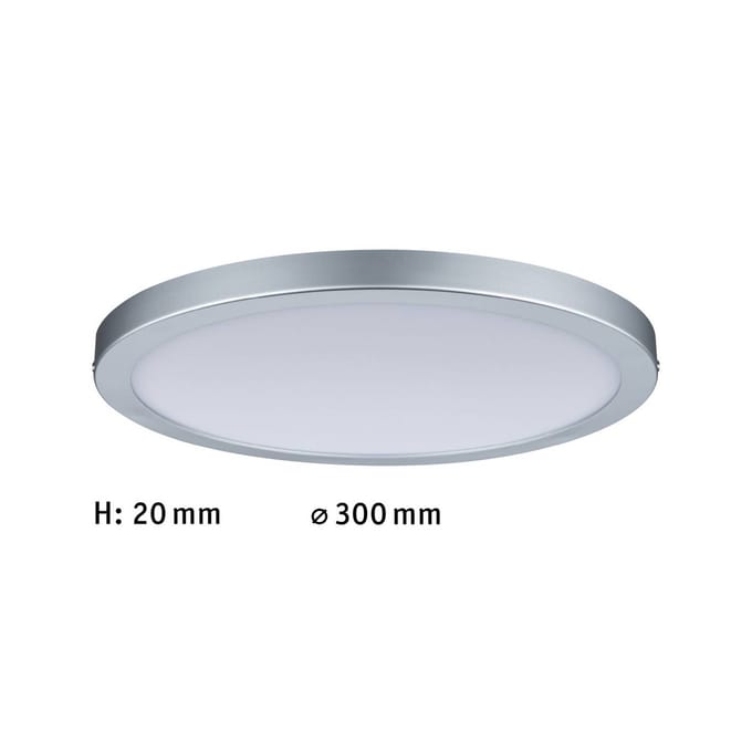 LED-paneel Atria rond 300 mm 16W 1450lm 2700K Chroom mat dimbaar
