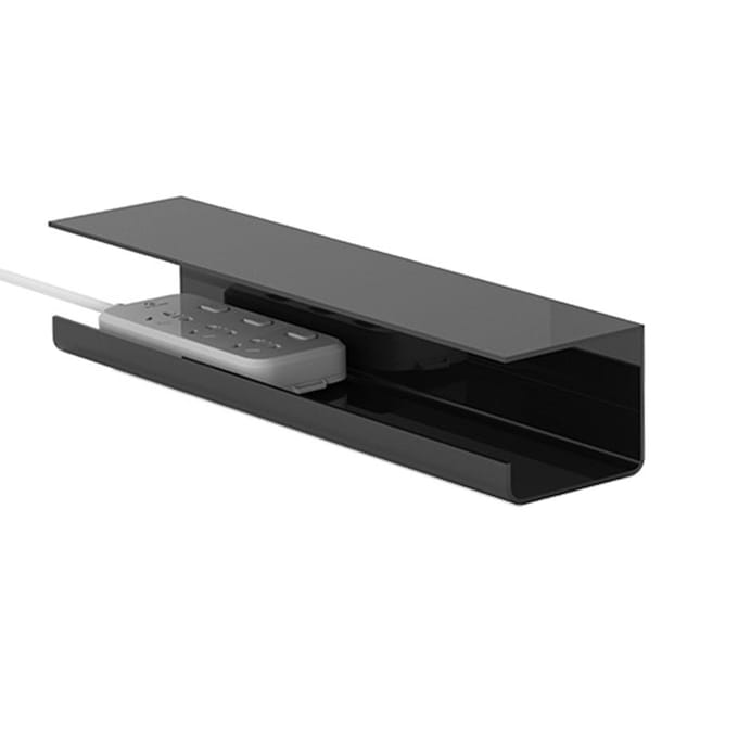 Plateau de gestion des câbles sous le bureau Réduit l'encombrement Durabilité Multiprise sous le bureau sans perforation blanc