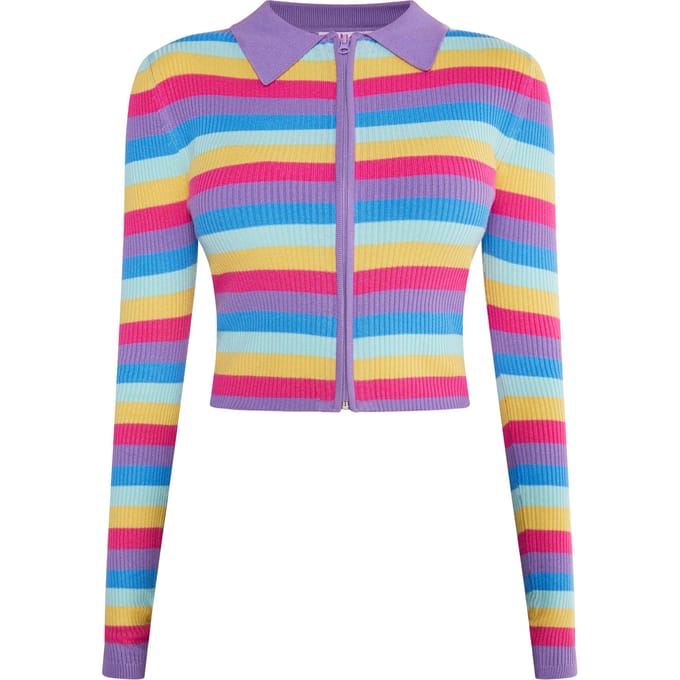 Mymo Kort vest Dames Violet veelkleurig