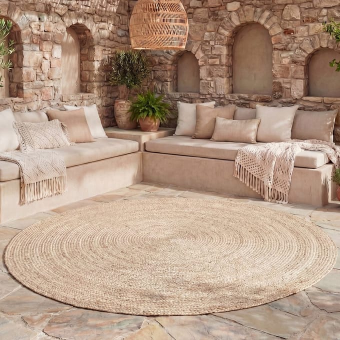 Studio Clarice Rond Buitenkleed - Bali Beige - Ø 100cm