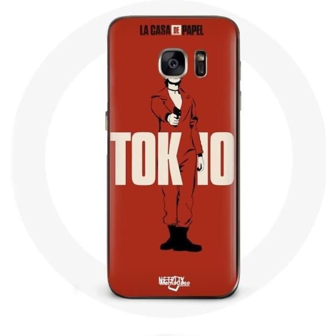Coque - La casa de papel - Samsung Galaxy S7 - Souple - Rouge - Fanart logo rouge