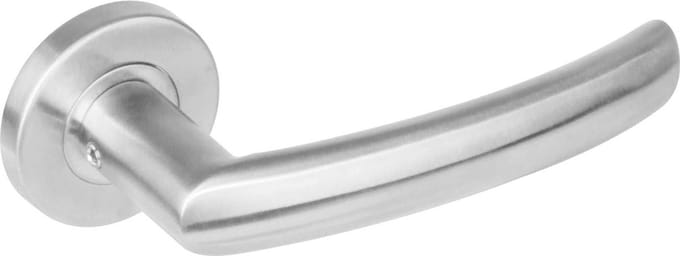 Intersteel Deurkruk Blok op rozet met 7 mm nok rvs geborsteld