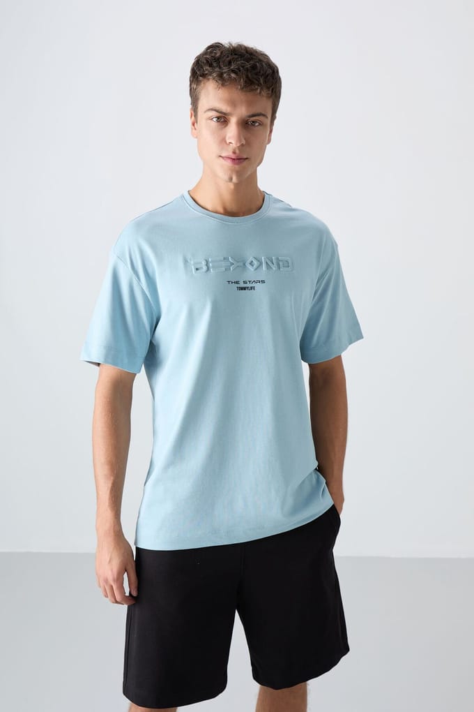 Oversized Katoen-Polyester Logo T-shirt