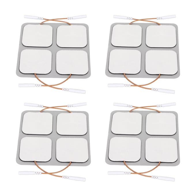 16 stuks Herbruikbare Elektrode Pad Vierkant Zelfklevende Therapie Elektrode Patch Vervangingsaccessoire 2 white