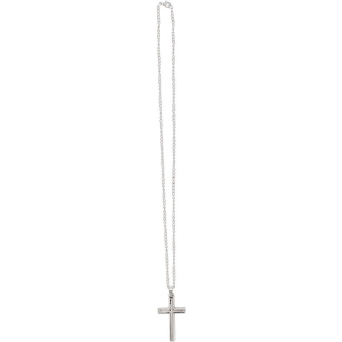 Collier Pendentif Croix Tempérament Unisexe Bijoux Rood Pull Chaîne en Alliage Facile à Assortir Argent argenté