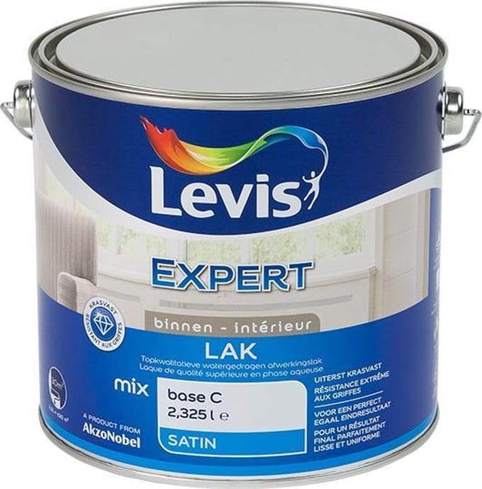 Levis Expert Houtlak Binnen Satin Mix 2,5L Clear