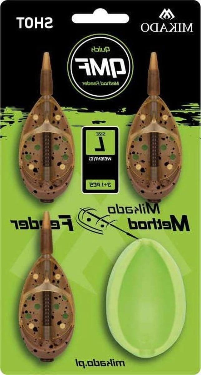 Method Feeder Korven - Bodemvisserij Set - Vissen met voer - Shot QMF Model - 40 gram L - Zwart