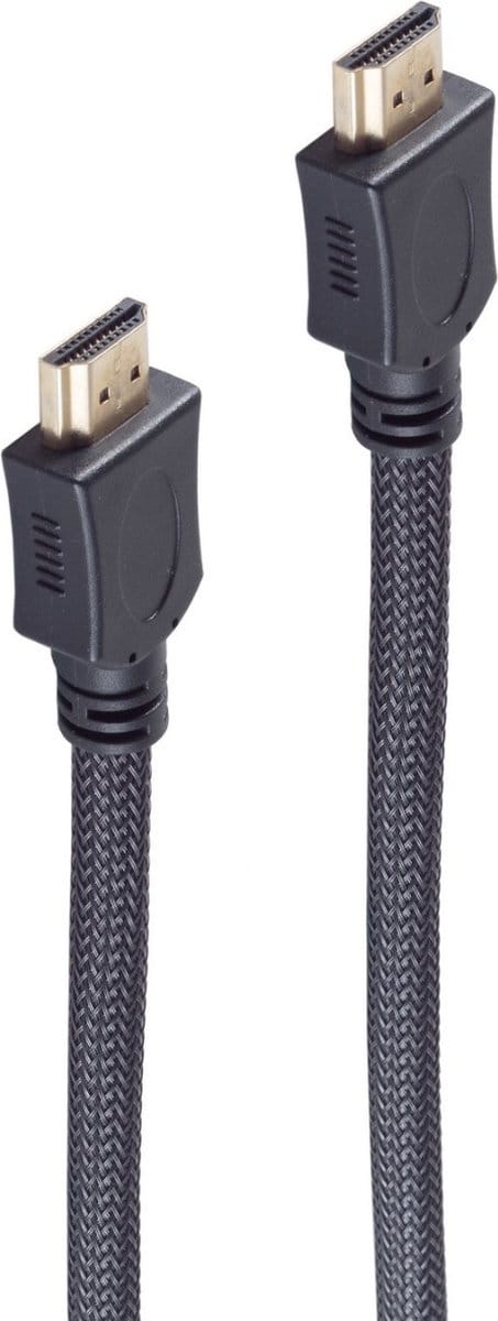 HDMI A-St./HDMI A-St. verg HEAC sw Nylon Mantel 3m