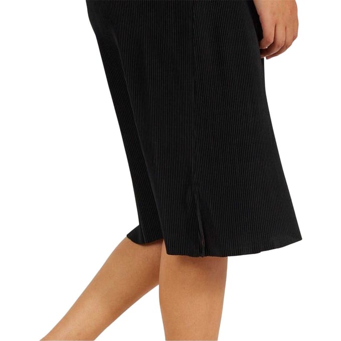 Brave Soul Dames/Dames Plisse Midi Rok (Zwart)
