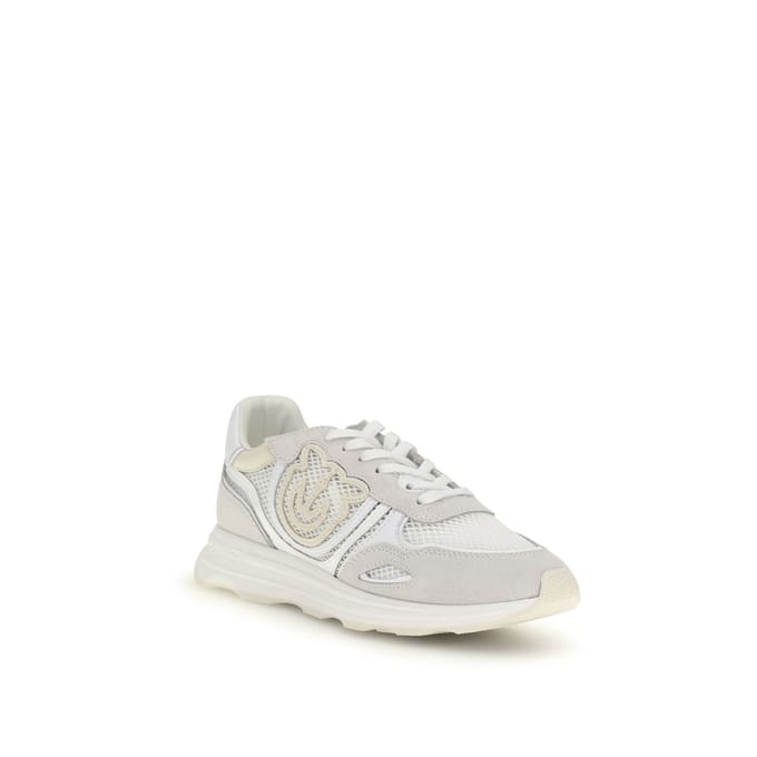 PINKO Witte Kalfskleren Bos Taurus Sport Sneakers