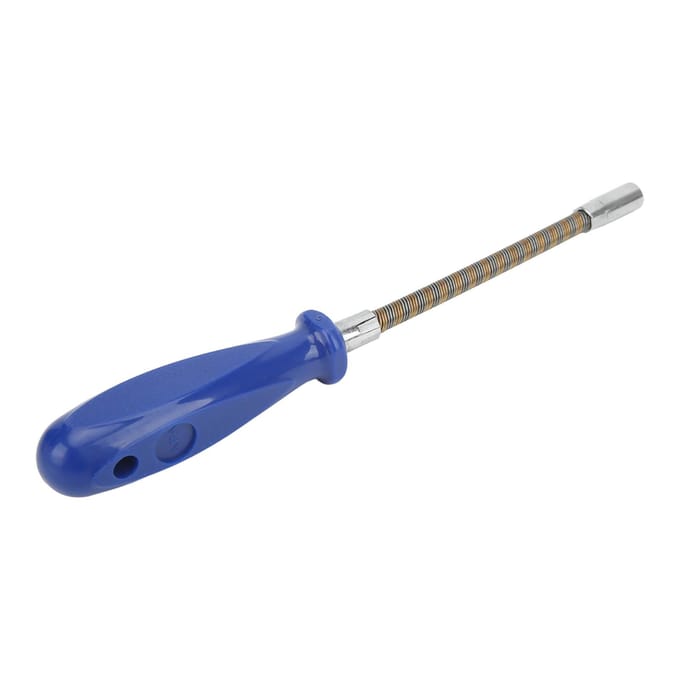 7mm Flexibele Zeskant Schroevendraaier 90 Graden Buigbare Zeskant Dopsleutel Slangklem Driver voor Autoreparatie gray